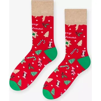 Pánské ponožky Pánské ponožky Vánoční dobroty - 39-42 / červená