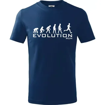 Chlapecké tričko Evoluce Run - Tričko dětské bavlněné - 98 cm / 2 roky ( Půlnoční modrá )