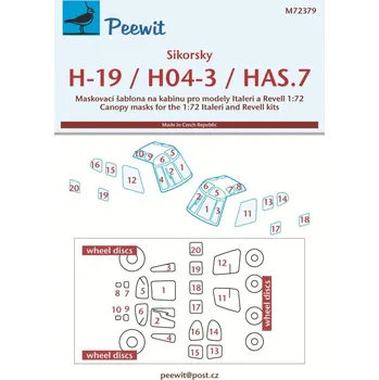 Plastikový model 1/72 Canopy mask Sikorsky H-19/HO4-3/HAS.7 (REV)