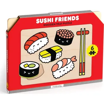 Dětské zboží Mudpuppy Dřevěné puzzle Přátelé sushi