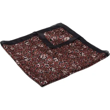 Šátek Pranita Hedvábný šátek s potiskem tmavě hnědý