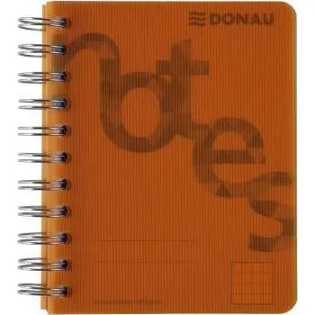 Blok Kroužkový blok Donau College A6, čtverečkovaný - oranžový, 140 listů