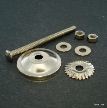 Šroub Šroub 6,5 cm s nýtovou hlavou a velkými komponenty - stříbrný