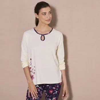 Dámské pyžamo Blancheporte Pyžamové tričko s dlouhými rukávy režná 42/44