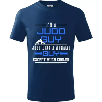 Chlapecké tričko Judo Guy - Tričko dětské bavlněné - 98 cm / 2 roky ( Půlnoční modrá )