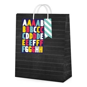 Dárková taška ALBI Dárková taška se samolepkami malá - Školní tabule