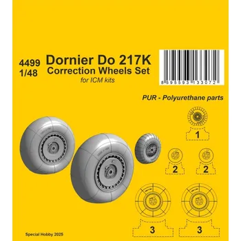Plastikový model 1/48 Dornier Do 217 Wheels Correction Set (ICM)