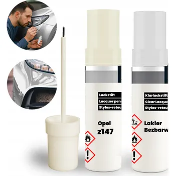 barva a nátěr na dřevo OPRAVNÁ SADA 2v1: ZÁKLADNÍ LAK OPEL Z147 + BEZBARVÝ LAK S ŠTĚTEČKEM