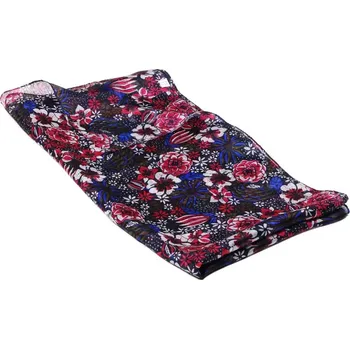 Šála Hedvábná šála s potiskem černo-bílá s červenou