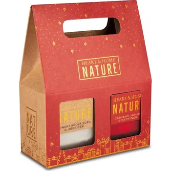 Svíčka Vánoční sada 2 svíček Heart and Home Nature - Pomerančová kůra