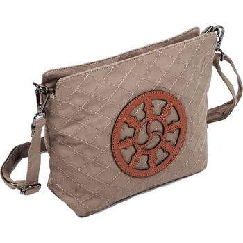 Tibetská kabelka crossbody Tharpa Khorlo šedohnědá