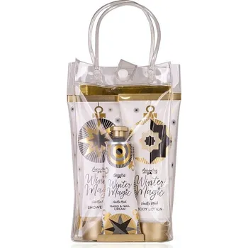 Kosmetická sada Koupelový set WINTER MAGIC v průhledné taštičce