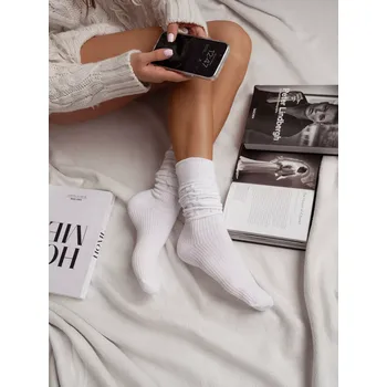 Dámské punčochy Dámské ažurové podkolenky II - 37-41 / bílá