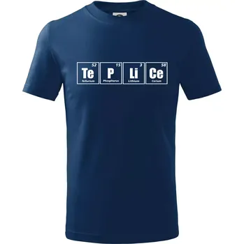 Chlapecké tričko Periodická tabulka Teplice - Tričko dětské bavlněné - 98 cm / 2 roky ( Půlnoční modrá )