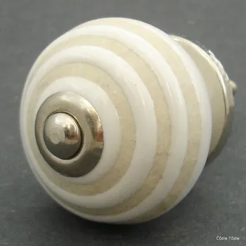 Nábytkové kování Nábytková úchytka bílá- 4 cm - knopka