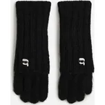 RUKAVICE KARL LAGERFELD IKON PIN KNITTED GLOVE BLACK