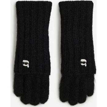 Rukavice RUKAVICE KARL LAGERFELD IKON PIN KNITTED GLOVE BLACK