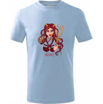 Chlapecké tričko Hříšnice malovaná (Pecka design) - Tričko dětské bavlněné - 98 cm / 2 roky ( Pyžamově světlá modrá )