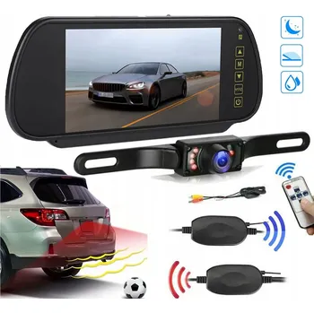 Couvací kamera 170° AUTOMOBILOVÁ KAMERA ZRCÁTKO HD REKORDÉR PŘEDNÍ ZADNÍ COUVACÍ KAMERA