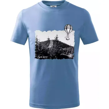 Retro Lysá hora - Tričko dětské bavlněné - 98 cm / 2 roky ( Pyžamově světlá modrá )