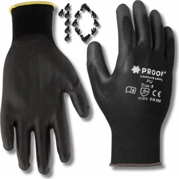 Pracovní rukavice Pracovní rukavice Proof krátké, polyester, velikost 6 - XS, 10 párů