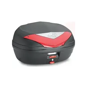 Zavazadlo na motocykl MONOLOCK TopCase, KAPPA (46L, černý nelakovaný + červená odrazka)