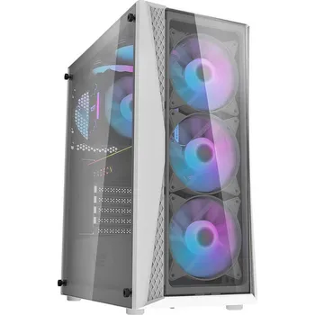 PC skříň Počítačová skříň Darkflash DK352 Plus se 4 ventilátory (černá a bílá)
