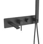 Laveo Vanová baterie Pola podomítková se sprchovým setem - BAP_711P, černá mat