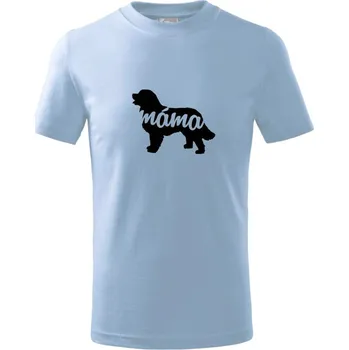 Chlapecké tričko Bernský salašnický pes máma obrys - Tričko dětské bavlněné - 98 cm / 2 roky ( Pyžamově světlá modrá )