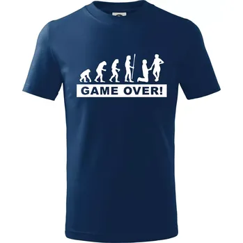 Game over evoluce - Tričko dětské bavlněné - 98 cm / 2 roky ( Půlnoční modrá )