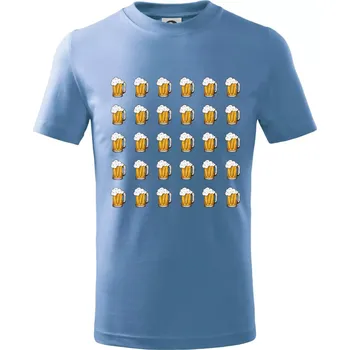 Narozeniny - 30x pivo - Tričko dětské bavlněné - 98 cm / 2 roky ( Pyžamově světlá modrá )