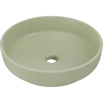 Umyvadlo Keramické umyvadlo RIVER 1 na desku, 40 cm, matná olivově zelená