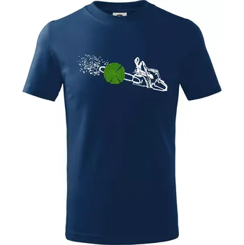 Motorová pila - Tričko dětské bavlněné - 98 cm / 2 roky ( Půlnoční modrá )
