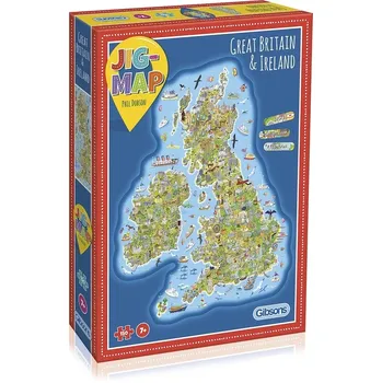 Puzzle GIBSONS Vzdělávací Mapa Velké Británie a Irska 150 dílků