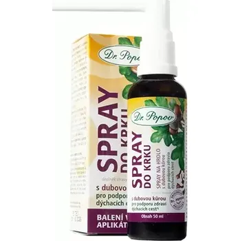 Přírodní produkt Dr. Popov Spray do krku s dubovou kůrou 50 ml