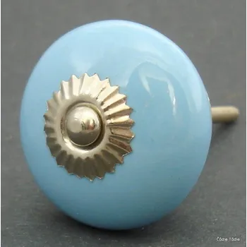 Nábytkové kování Nábytková úchytka modrá- 4,4 cm - knopka