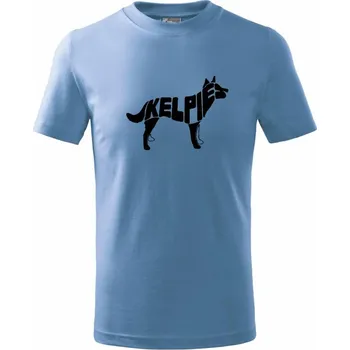 Chlapecké tričko Australská kelpie - Tričko dětské bavlněné - 98 cm / 2 roky ( Pyžamově světlá modrá )