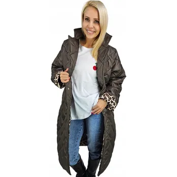 Agrafka dámský kabát hnědý klasický bez kapuce univerzální velikost