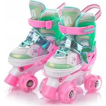 Kolečkové brusle Kolečkové Brusle Klasické Nastavitelné LED kolečka Meteor Mermaid M 34-37