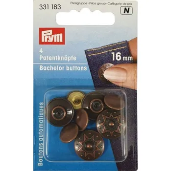 Knoflík Knoflík narážecí 16mm 4ks