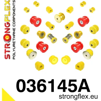 Silentblok nápravy 036145A: Strongflex Kompletní sada silentbloků pro zavěšení varianta SPORT 22mm Custom 031520 - 4x4 80ShA (red colour) 2 pcs