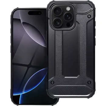 Pouzdro na mobilní telefon Odolné pouzdro Armor Apple iPhone 16 Pro – černé (Odolné pouzdro Armor pro Apple iPhone 16 Pro – hybridní konstrukce, Air Cushion výztuhy, zvýšené hrany, maximální ochrana)
