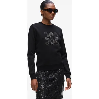Dámská mikina MIKINA KARL LAGERFELD IKON SEASONAL RS SWEATSHIRT BLACK