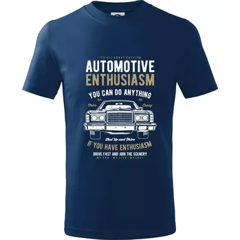 Chlapecké tričko Automotive Enthusiasm - Tričko dětské bavlněné - 98 cm / 2 roky ( Půlnoční modrá )