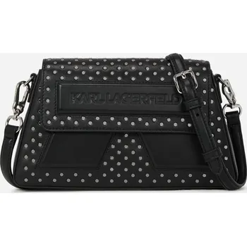 Kabelka CROSSBODY KARL LAGERFELD IKON/K SOFT CROSSBODY STUDS BLACK EMBELLISHMENT