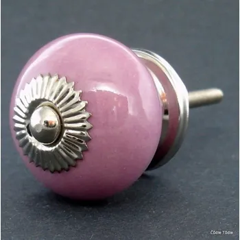 Nábytkové kování Nábytková úchytka světle fialová 3,7 cm - knopka