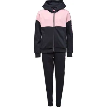 Dívčí tepláková souprava s kapucí Lotto TATUM 152/158 Černá, Růžová