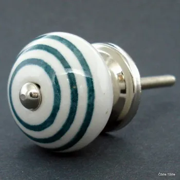 Nábytkové kování Nábytková úchytka bílá 3,7cm - knopka