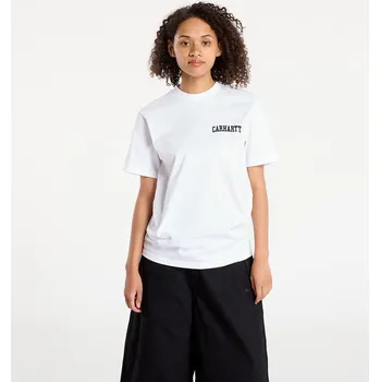 Pánské tričko Tričko Carhartt WIP S/S University Script T-Shirt UNISEX White/ Black XS