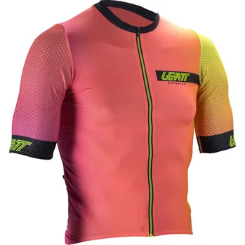 cyklistický dres LEATT Cyklistický dres s krátkým rukávem - MTB ENDURANCE 6.0 - oranžová/žlutá